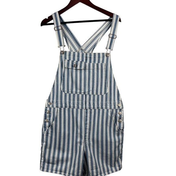 AMERICAN EAGLE Pants - AMERICAN EAGLE SHORTS OVERALLS STRIPED SIZE L NWOT
